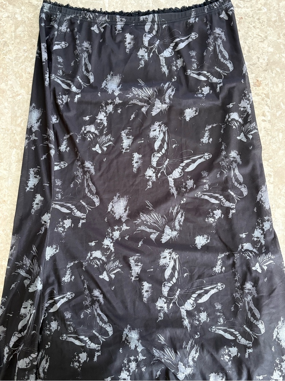 butterfly grunge long skirt